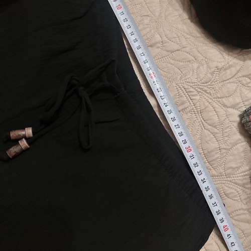 Zara black palazzo pants like new, size L with elastic waist and drawstring