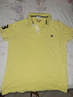 Μπλουζάκι polo ανδρικό U.S. Polo Assn. σαν καινούργιο, κίτρινο μέγεθος M