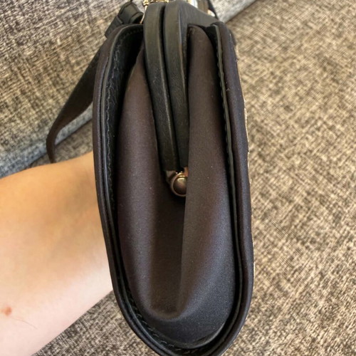 Folli Follie evening clutch 2 in 1 with detachable part, like new, black and silver