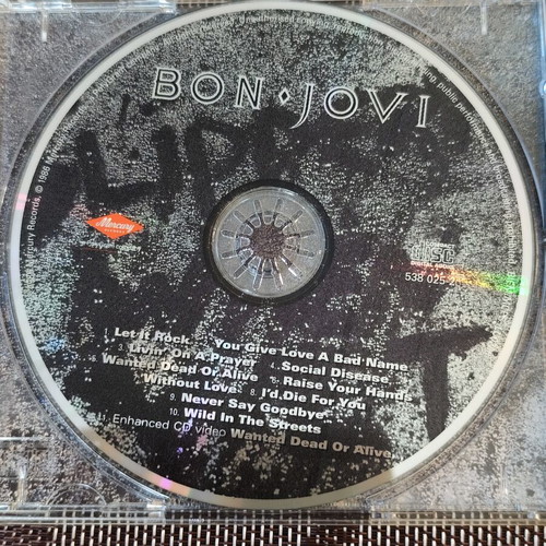 Bon Jovi Slippery When Wet CD remasters like new