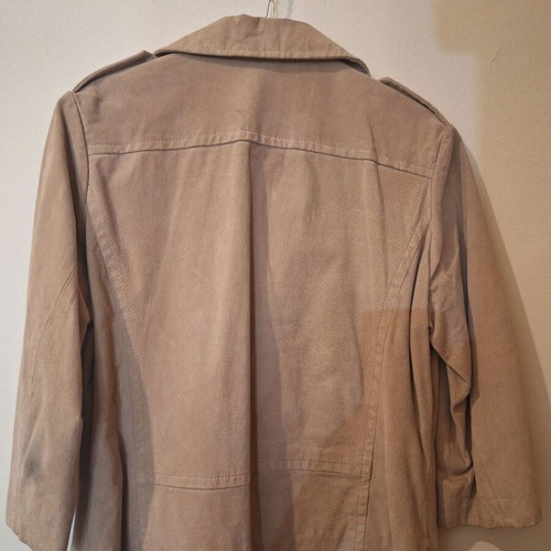 Carling Paris leather (suede) biker jacket used, beige