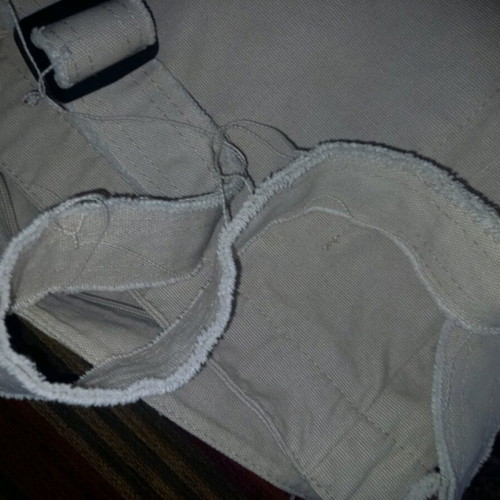 Fabric shoulder or crossbody bag like new, beige