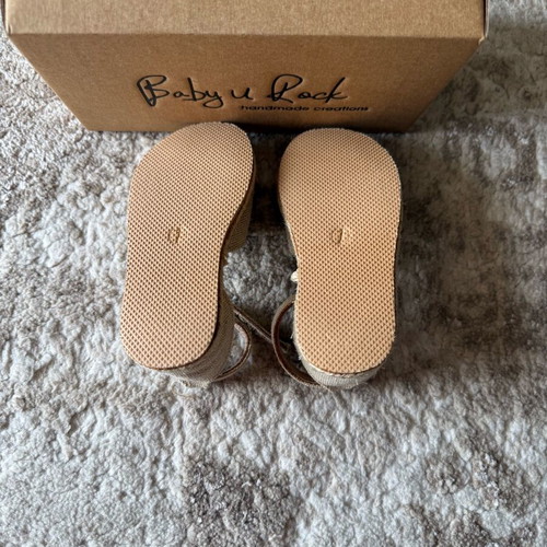 Espadrilles handmade Baby u Rock like new, golden