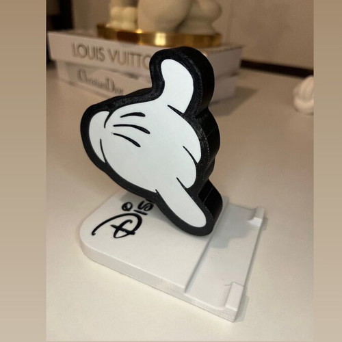 Phone Stand Mickey Style 3D Printed New