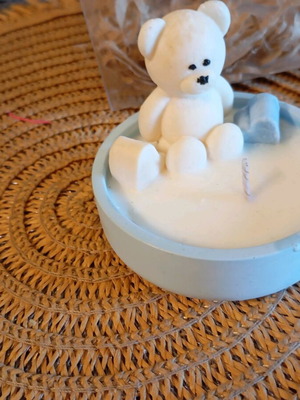 Vintage κερί με γύψινη βάση σαν καινούργιο