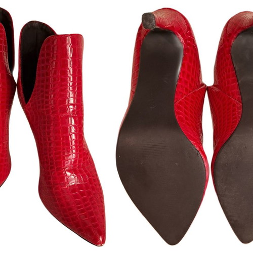 Just Me women's ankle boots used, red, size 37