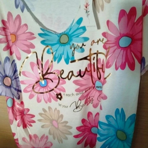 Short Sleeve Blouse New Collection Italy one size white multicolor new