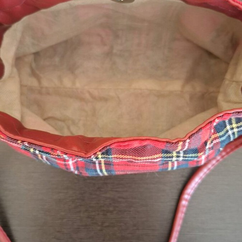 Royal Stewart Tartan pouch crossbody bag like new, black and red