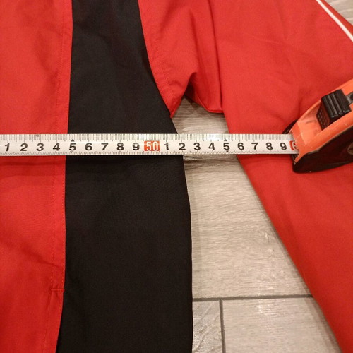 Adidas vintage jacket used, red with black panels