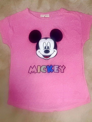 Tshirt Mickey pink short sleeve Zara Girl like new size 164