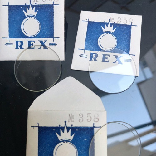 Rex 358 vintage watch glass set of 3 new