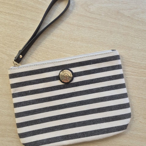 Tommy Hilfiger canvas wristlet bag, striped