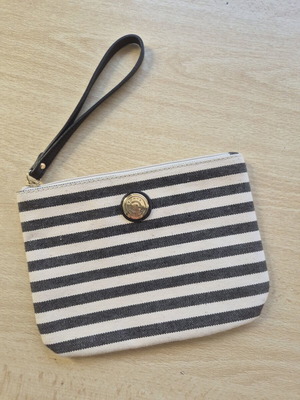 Tommy Hilfiger canvas wristlet bag, striped