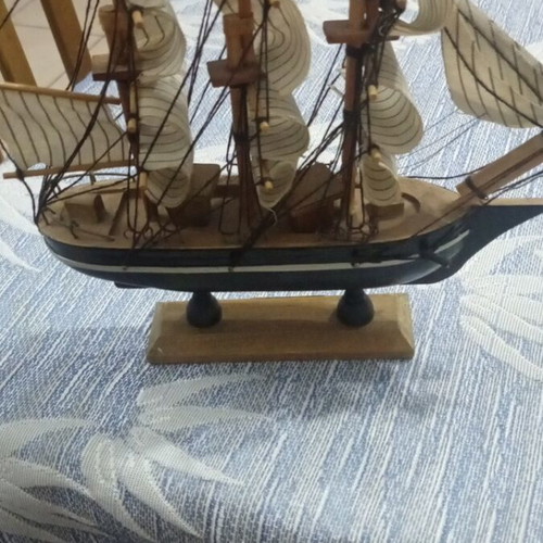 Decorative wooden ship model