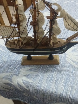 Decorative wooden ship model