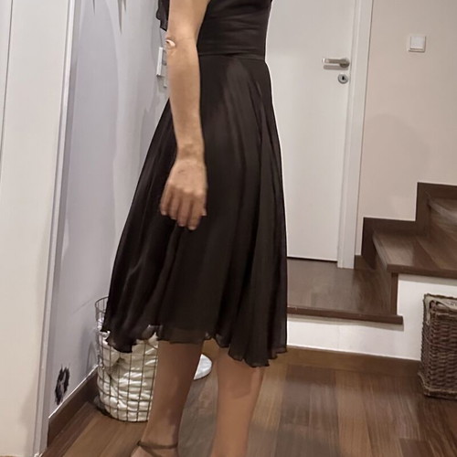 BCBG Max Azria vintage silk cocktail dress like new, chocolate brown
