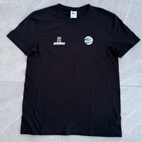 Black T-shirt Malfini Heavy New 137 with Retro Burning Hot Print, New, Size M