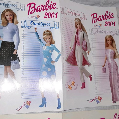 Barbie collectible calendars 1999-2002 new, set of 4