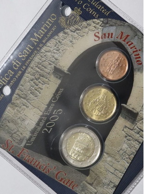 San Marino Euro Coin Sets 2005 and 2006 uncirculated