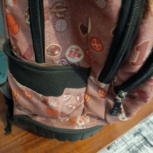 School backpack with wheels used