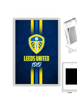 Μαγνητάκι ψυγείου Leeds United με διάφανη ακρυλική κορνίζα φωτογραφιών