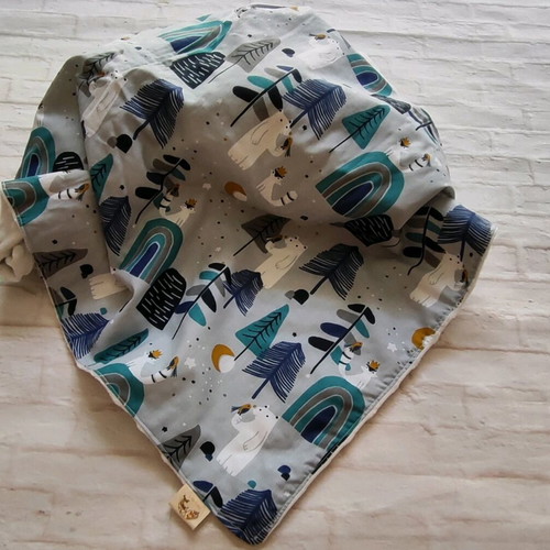 Baby blanket new double-sided from Minky fleece and cotton with pillowcase