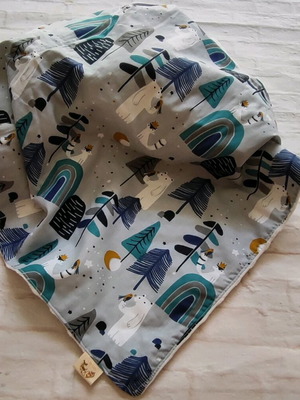 Baby blanket new double-sided from Minky fleece and cotton with pillowcase
