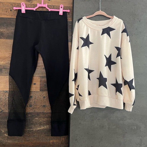 Girls' clothing set for ages 9-10 like new, Shein top and Sprint leggings