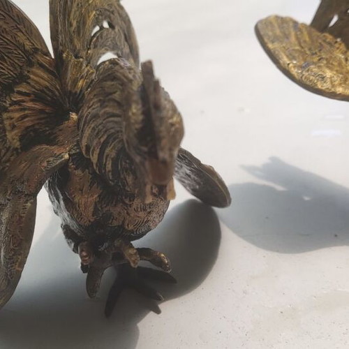 Bronze roosters like new, set