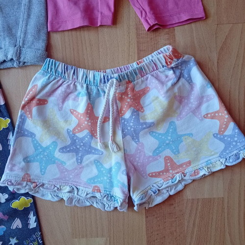 Girls' leggings pants and shorts used, ages 3-4, sizes 98-104 cm