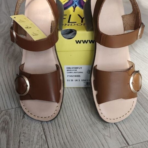 Fly London sandals size 36, new, brown leather