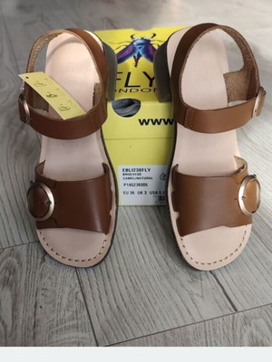 Fly London sandals size 36, new, brown leather