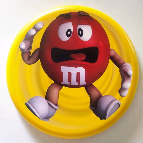 M&M's frisbee disc new with red character Red
