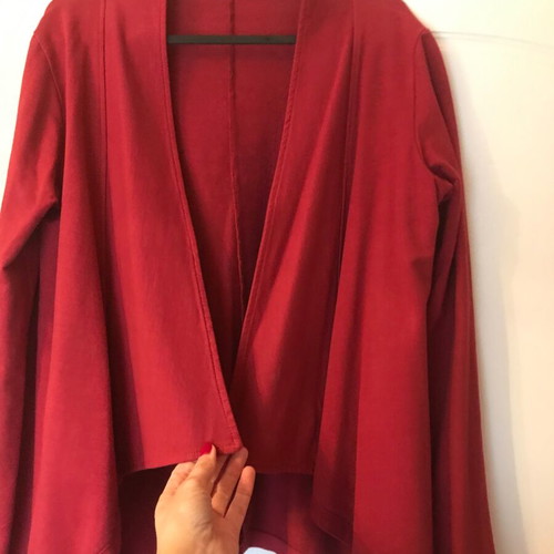 Asymmetric Bordeaux Jacket used like new, short front long back