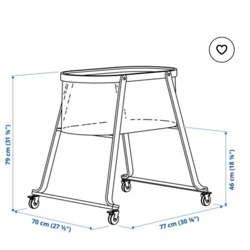 Cradle with mattress and two sheets like new
