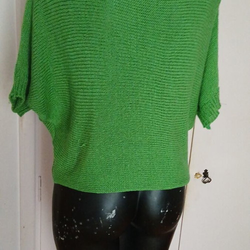Summer knit women's blouse like new, green, size M
