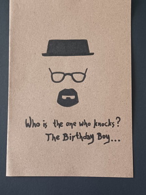 Breaking Bad greeting cards set of 2, handmade