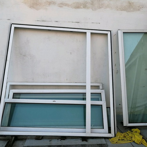 Doral aluminum balcony doors triple-glazed white like new, set of 4