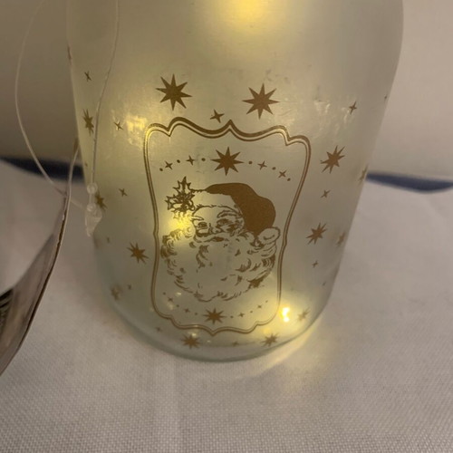 Christmas light jar new with Santa Claus design