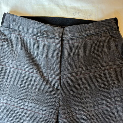 Zara Basic plaid women's pants XS like new, gray check