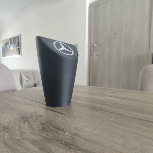 Mercedes 3D Printed Car Cup Holder Trash Bin