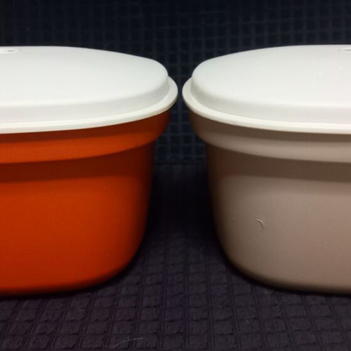 Tupperware food containers pack of 2 used, Greek made
