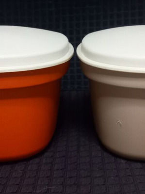 Tupperware food containers pack of 2 used, Greek made
