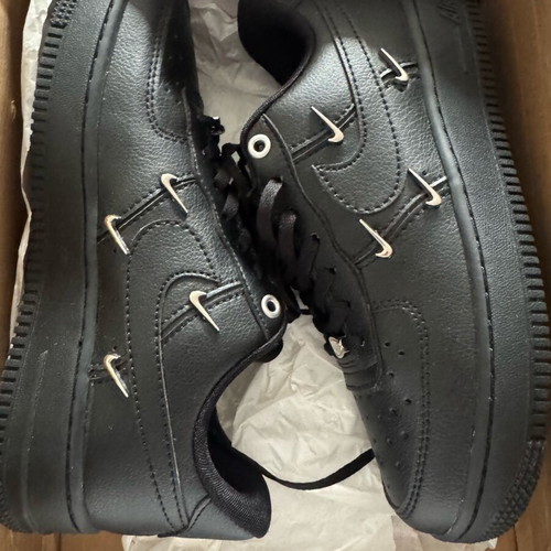 Nike Air Force 1 Low '07 LX Black Silver Women's Sneakers Size 39 New