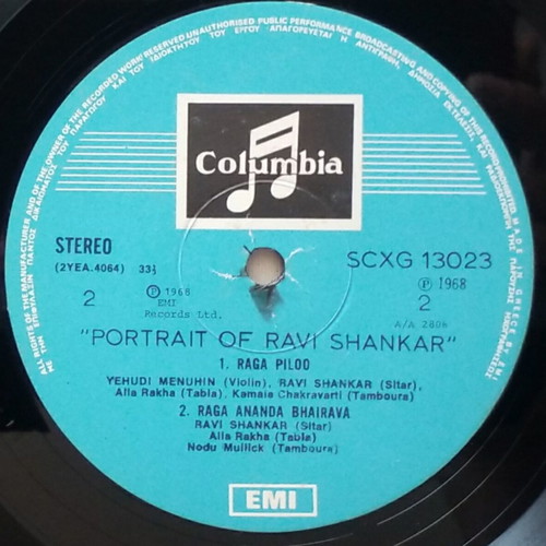 Ravi Shankar Portrait Of Ravi Shankar vinyl LP used, country