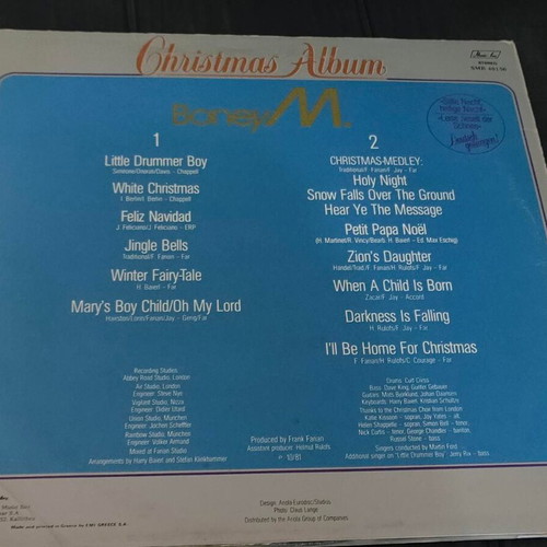 Boney M. Christmas Album LP like new, pop