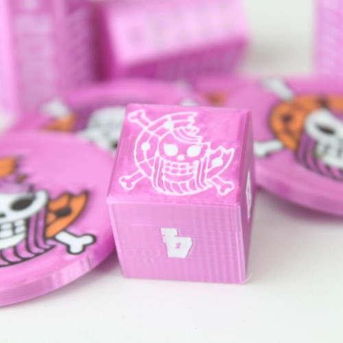 One Piece dice and token set Bonney inspired Edition made to order