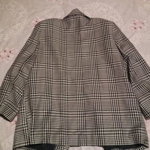 Houndstooth pattern blazer jacket used, checkered design