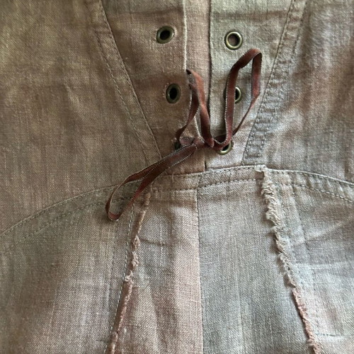 Linen long skirt brown like new, size M 38 10