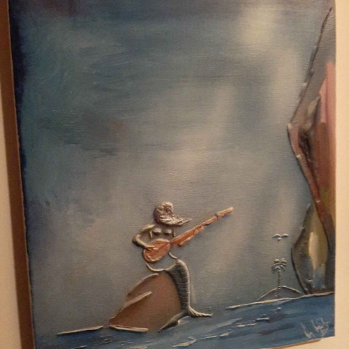 Mermaid painting new with 3D technique on canvas